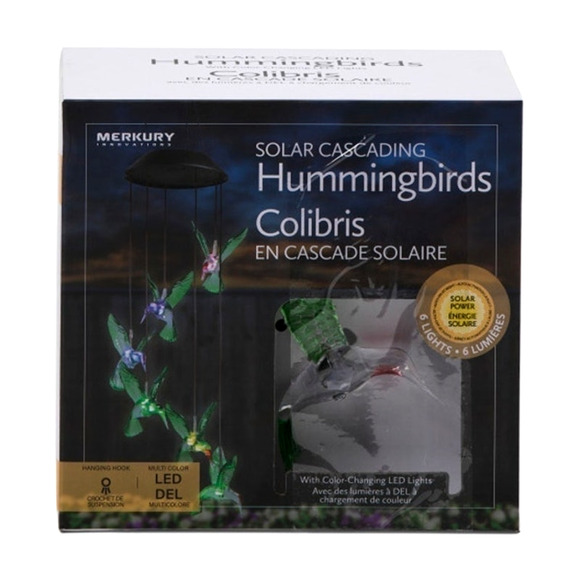 Merkury Solar Cascading Hummingbirds Color Changing LED Lights NEW - Picture 7 of 10
